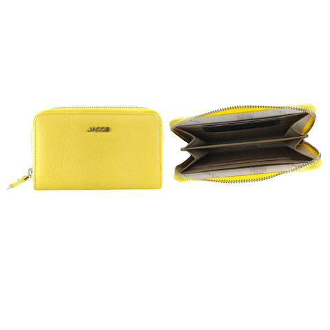 Pastel-Hued Wallet with All Round Zipper