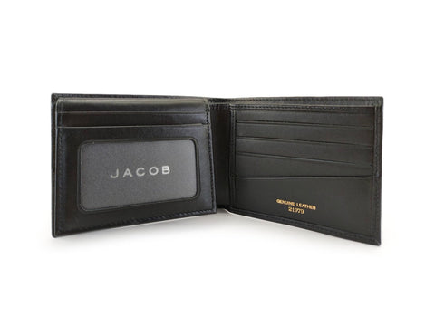 Black Wallet with Expandable Flip-up