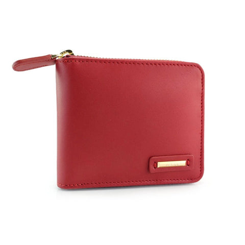 Vibrant Leather Wallet with Sealable Zipper