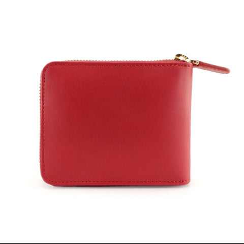 Vibrant Leather Wallet with Sealable Zipper