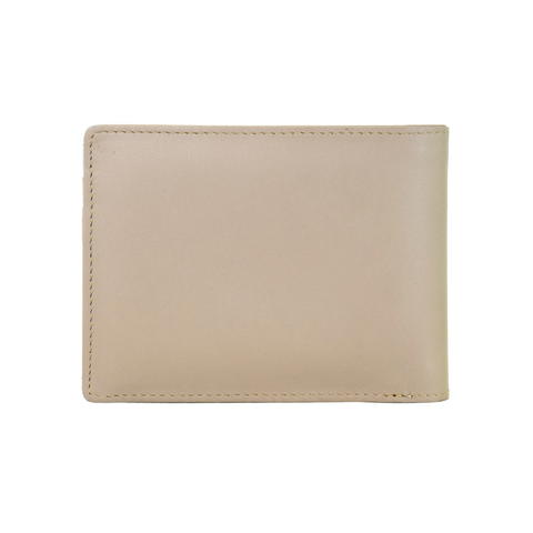 Simple Beige Leather Wallet