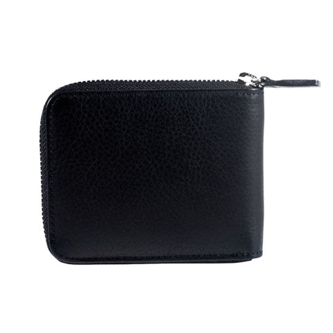 Leather Wallet with Full Zip Closure & Coin Compartment