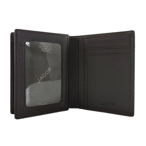 กระเป๋าสตางค์หนังนิ่มแบบหลายบัตรแนวตั้ง