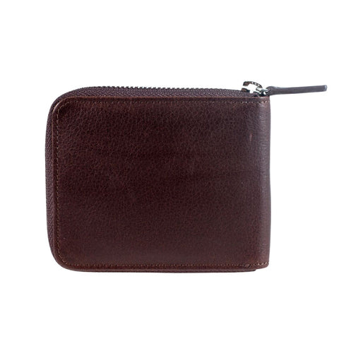 Leather Wallet with Full Zip Closure & Coin Compartment | JACOB