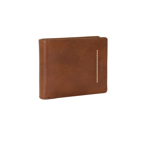 Clean Subtle Accent Leather Wallet with Coin Pocket