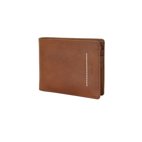 Clean Subtle Accent Leather Wallet with Coin Pocket