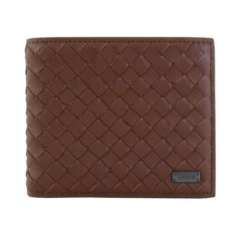 กระเป๋าสตางค์หนังลายเช็คเกอร์ แบบมีพับเก็บรูปหรือ ID 