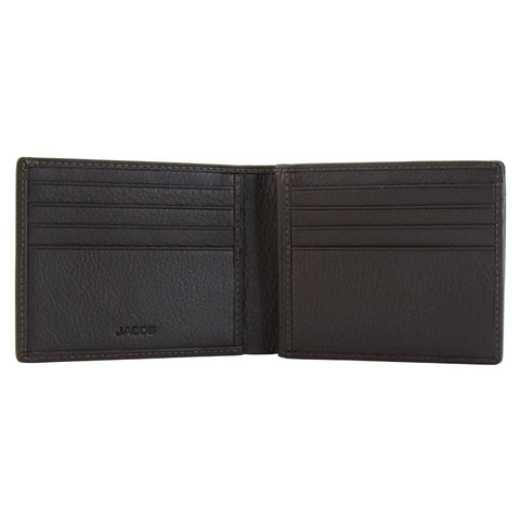 Soft Leather Wallet with Clear Card Compartments