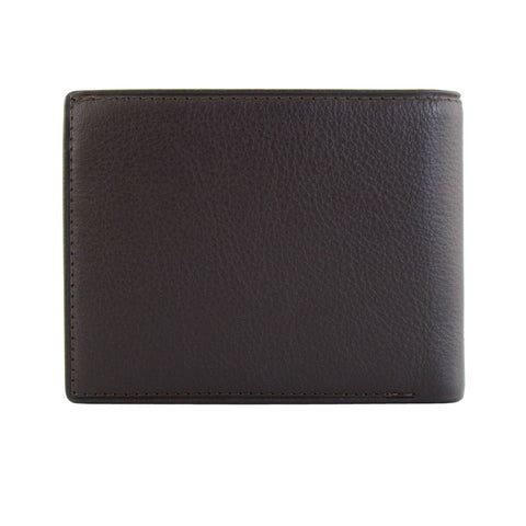 Soft Leather Wallet with Clear Card Compartments