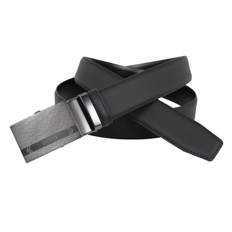 Matte Black Leather Auto Belt