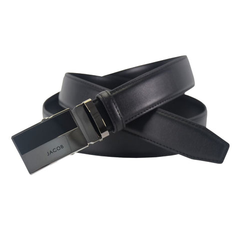 Gloss Plate Automatic Leather Belt
