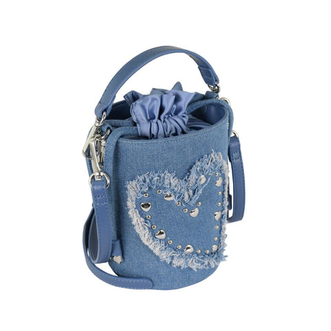Heartbeat Denim Bucket Bag