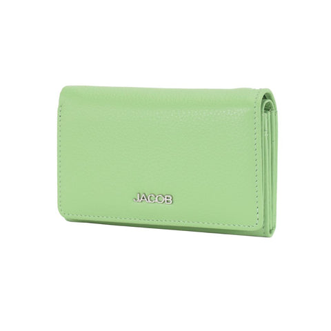 Pastel Lime Green Wallet with Wristlet Strap