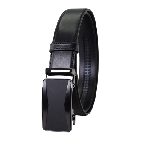 Sleek Black Belt with Automatic Buckle