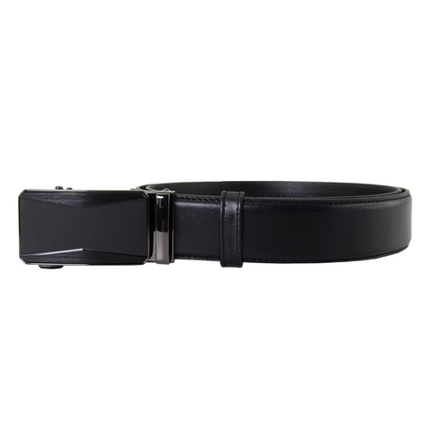 Sleek Black Belt with Automatic Buckle