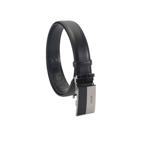 Gloss Plate Automatic Leather Belt