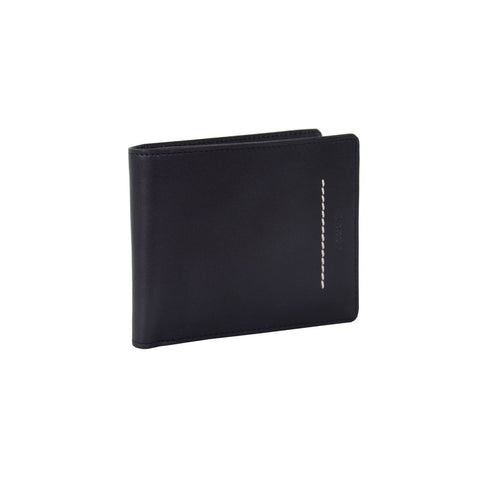 Clean Subtle Accent Leather Wallet with Coin Pocket