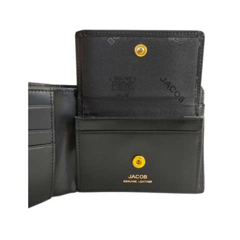 Earth Tone Leather Wallet with Coin Compartment