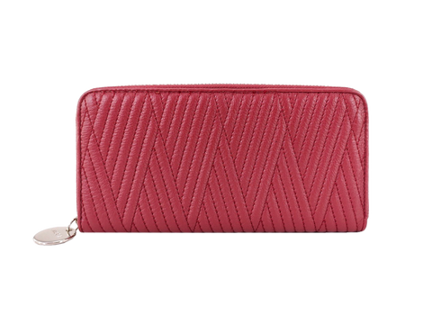 Stitches Patterned Long Wallet
