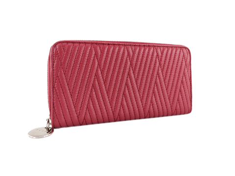 Stitches Patterned Long Wallet