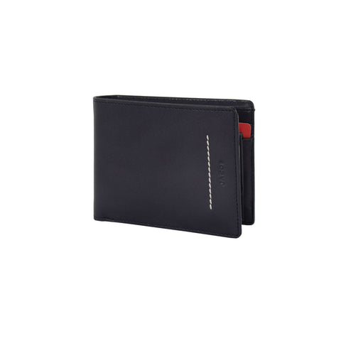 Clean Subtle Accent Leather Wallet with Coin Pocket