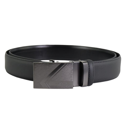 Matte Black Automatic Leather Belt
