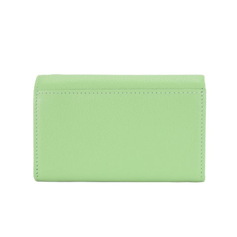 Pastel Lime Green Wallet with Wristlet Strap