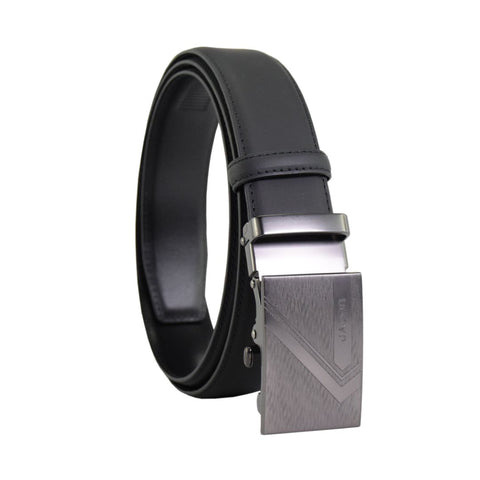 Matte Black Automatic Leather Belt