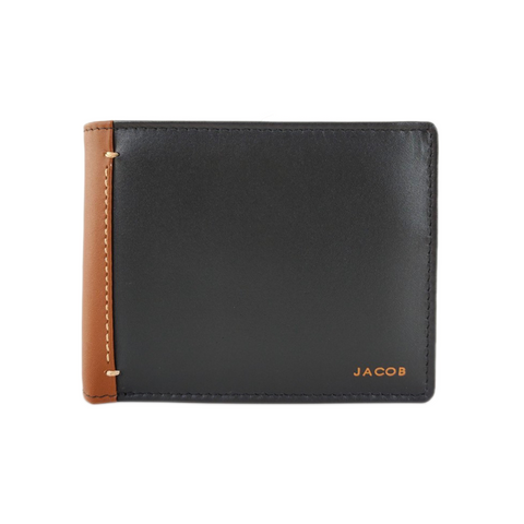 Black & Brown Wallet with Coin Purse
