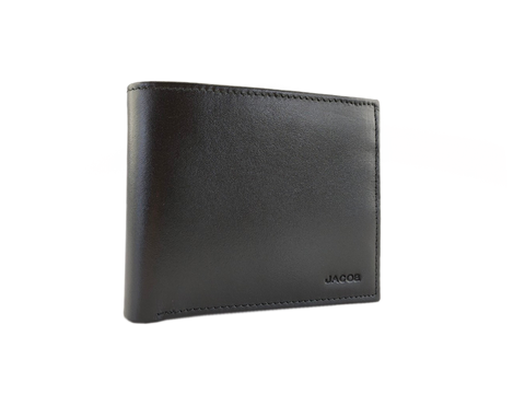 Black Wallet with Expandable Flip-up