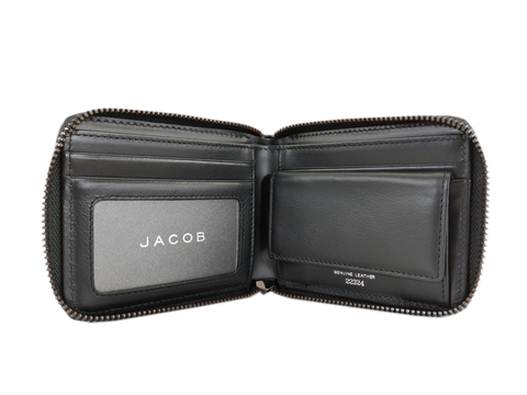 Simple Zipper Leather Bifold | JACOB