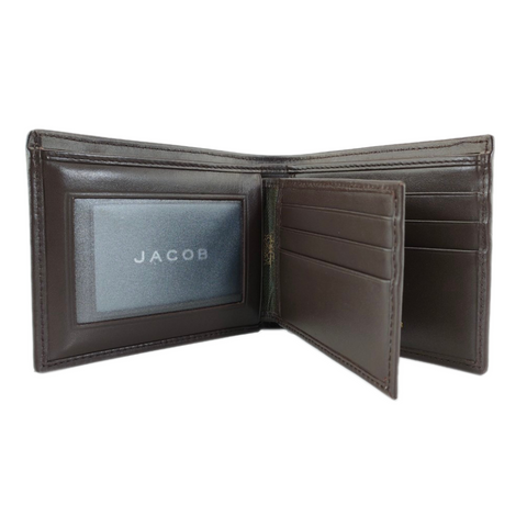 Leather Wallet with Billfold Zipper