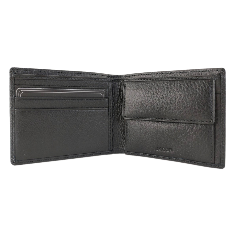 Classic Leather Wallet with Coin Compartment | JACOB