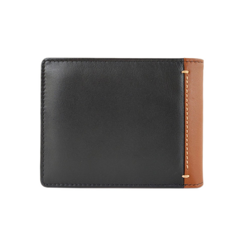 Black & Brown Wallet with Coin Purse