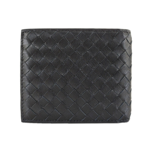 Braided Leather Wallet with ID Fold