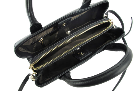 Classic Black Leather Handbag
